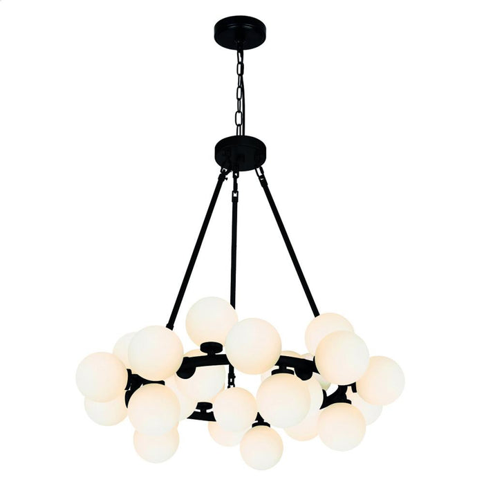 Arya 25 Light Chandelier With Black Finish | 1020P26-25-101