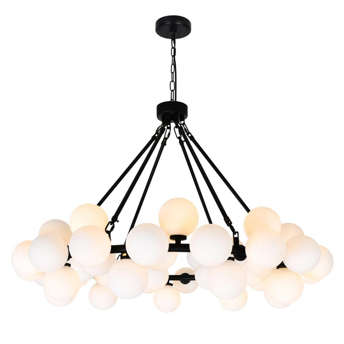 Arya 45 Light Chandelier With Black Finish | 1020P39-45-101