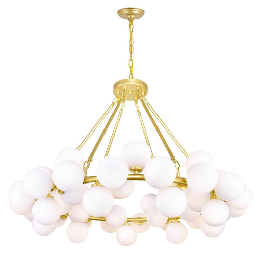 Arya 45 Light Chandelier With Satin Gold Finish | 1020P39-45-602