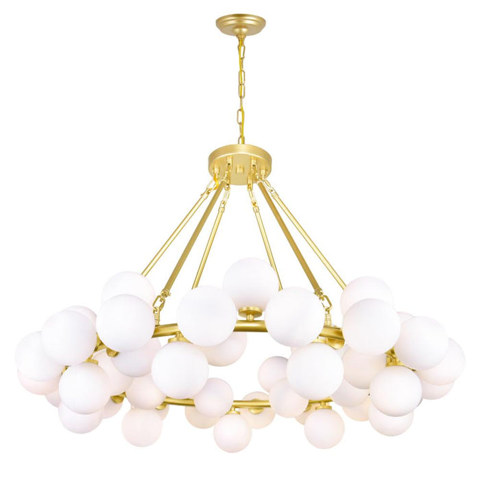 Arya 45 Light Chandelier With Satin Gold Finish | 1020P39-45-602
