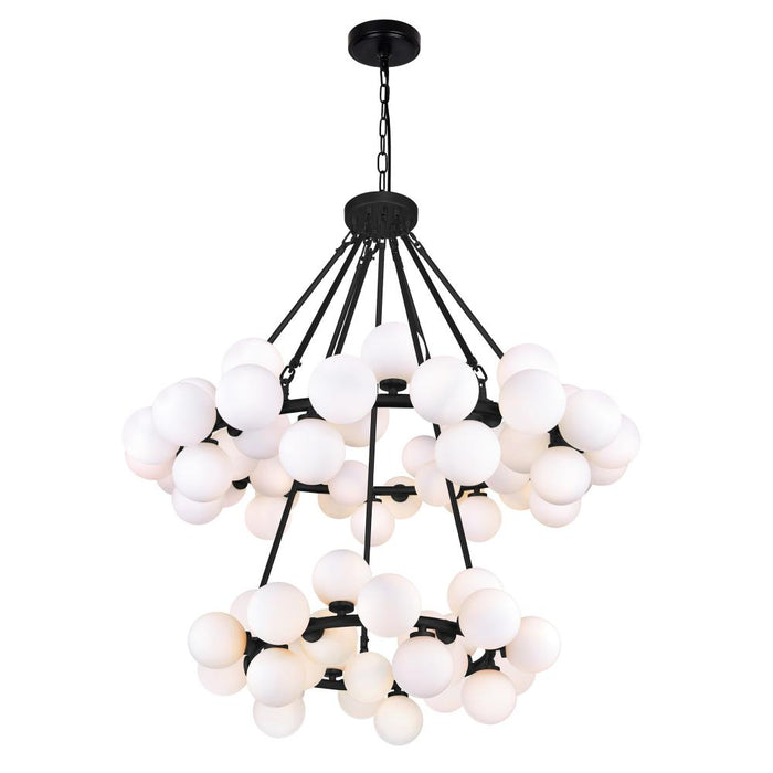Arya 70 Light Chandelier With Black Finish | 1020P39-70-101