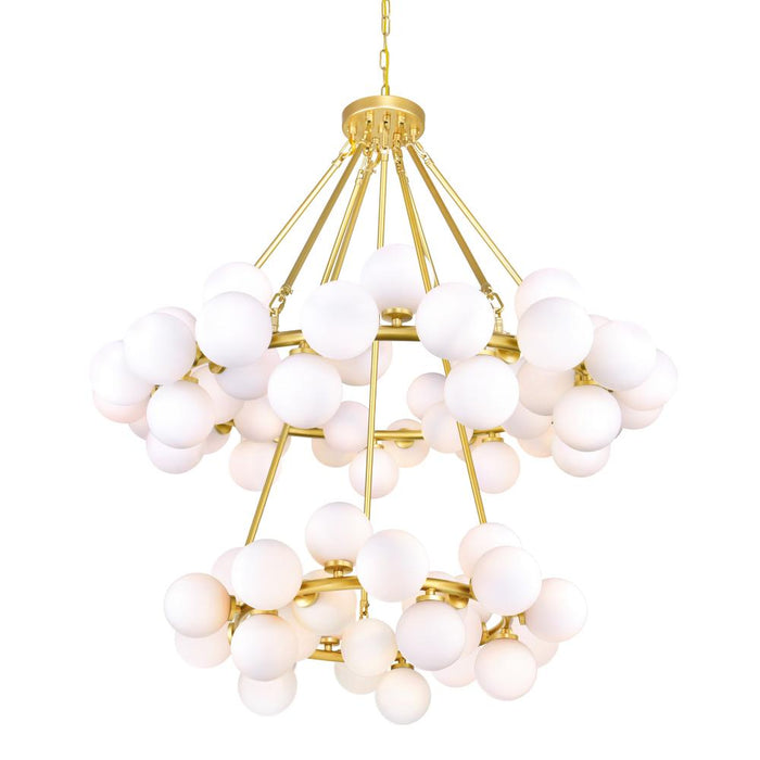 Arya 70 Light Chandelier With Satin Gold Finish | 1020P39-70-602