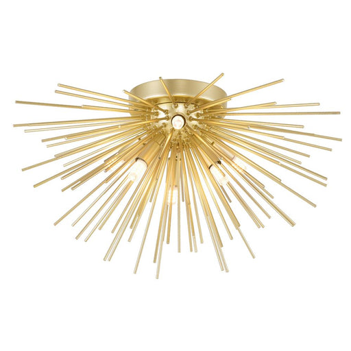 Savannah 6 Light Flush Mount With Gold Leaf Finish | 1034C20-6-620