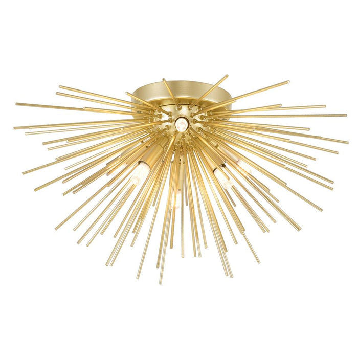 Savannah 6 Light Flush Mount With Gold Leaf Finish | 1034C20-6-620