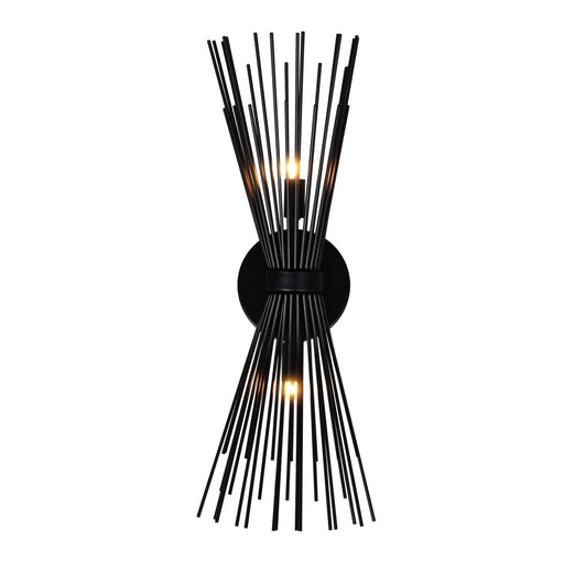 Savannah 2 Light Wall Sconce With Black Finish | 1034W8-2-101