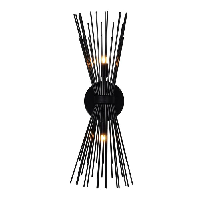 Savannah 2 Light Wall Sconce With Black Finish | 1034W8-2-101