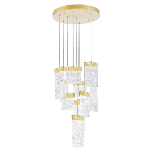 Carolina Led Chandelier With Gold Leaf Finish | 1090P20-10-620