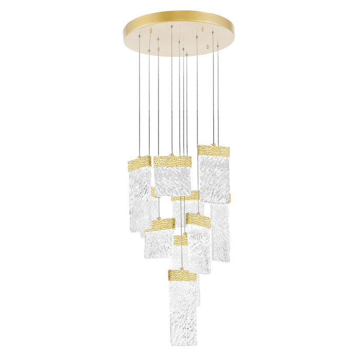 Carolina Led Chandelier With Gold Leaf Finish | 1090P20-10-620
