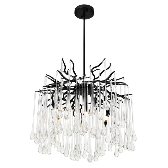 CWI Lighting Anita 6 Light Chandelier With Black Finish