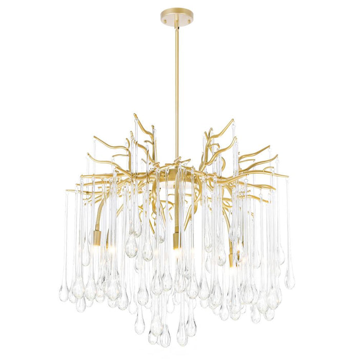Anita 6 Light Chandelier With Gold Leaf Finish | 1094P26-6-620