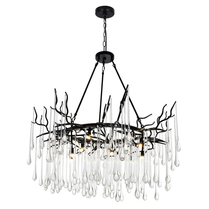 Anita 12 Light Chandelier With Black Finish | 1094P43-12-101