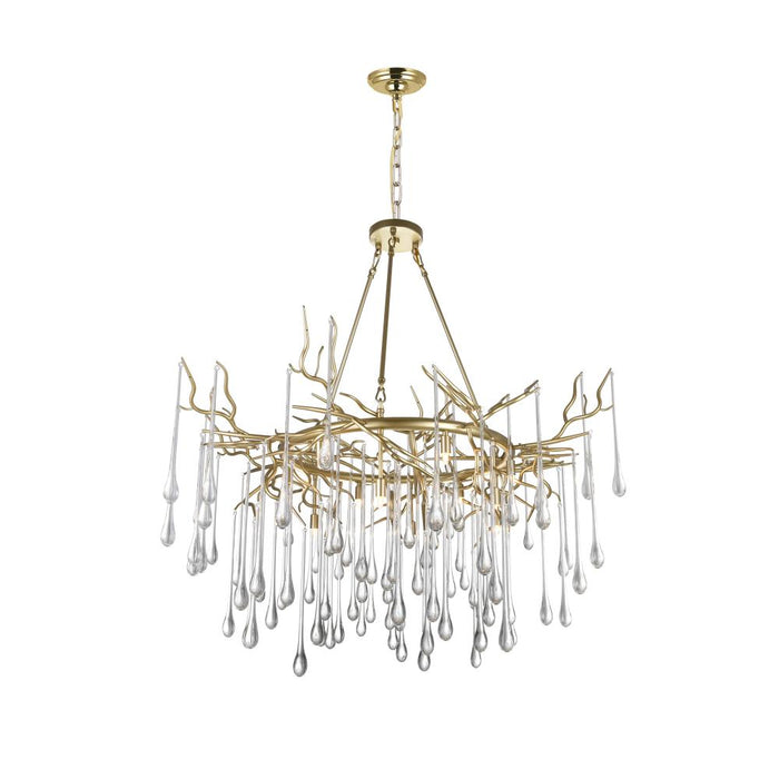 Anita 12 Light Chandelier With Gold Leaf Finish | 1094P43-12-620