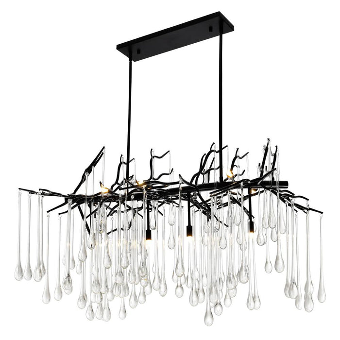 Anita 10 Light Chandelier With Black Finish | 1094P47-10-101
