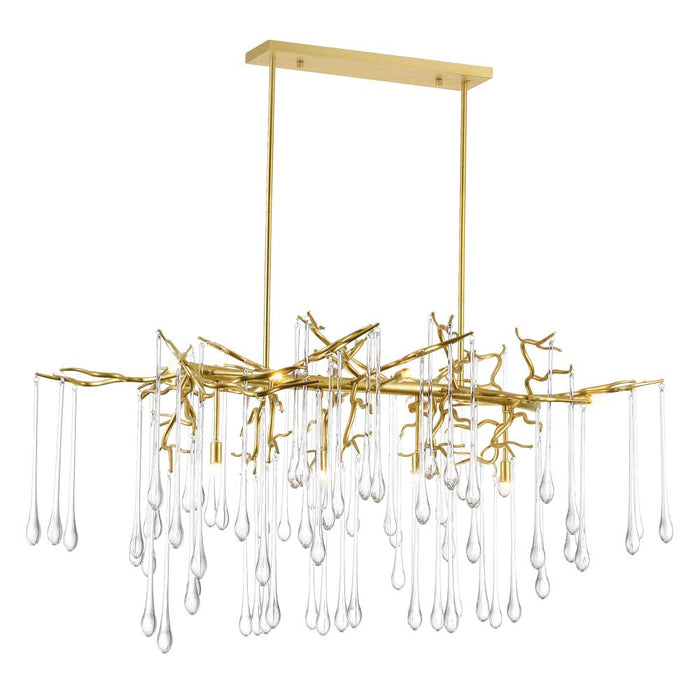 CWI Lighting Anita 10 Light Chandelier With Gold Leaf Finish