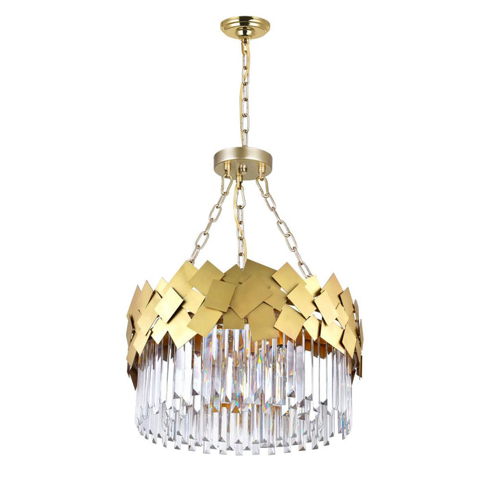 CWI Lighting Panache 6 Light Down Chandelier With Medallion Gold Finish