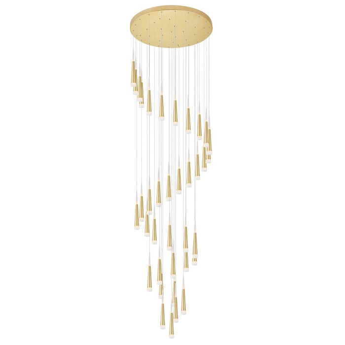 Andes Led Multi Light Pendant With Satin Gold Finish | 1103P40-36-602