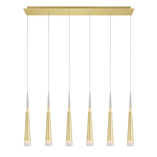 Andes Led Pool Table Light With Satin Gold Finish | 1103P40-6-602