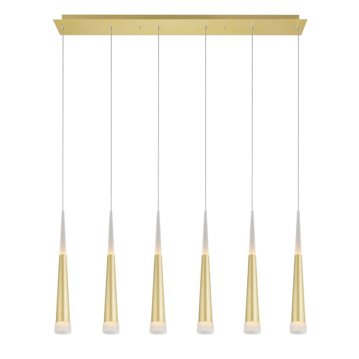 Andes Led Pool Table Light With Satin Gold Finish | 1103P40-6-602