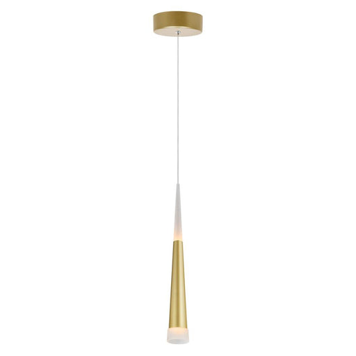 CWI Lighting Andes LED Down Mini Pendant With Satin Gold Finish