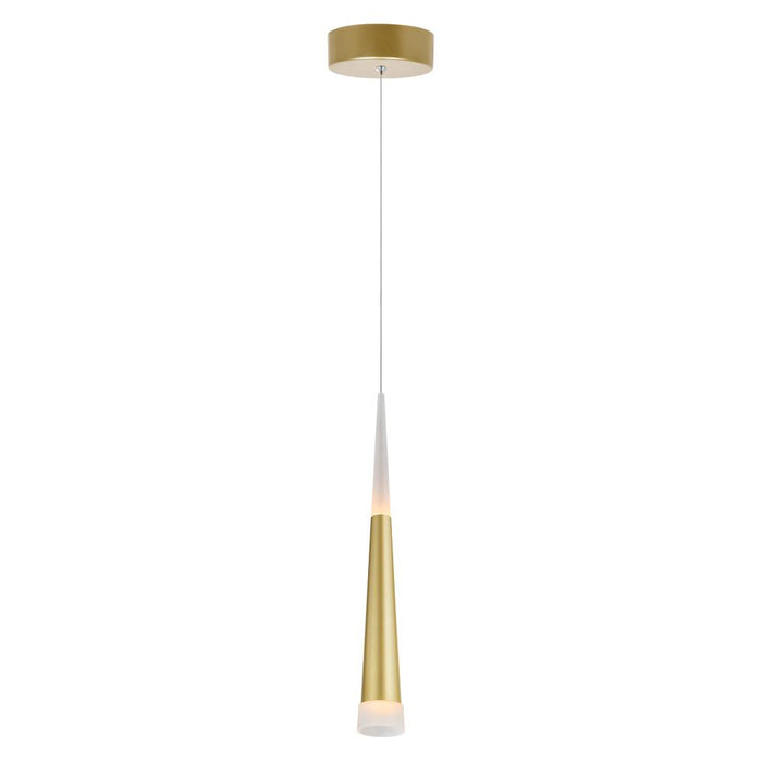 Andes Led Down Mini Pendant With Satin Gold Finish | 1103P5-1-602