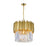 Deco 4 Light Down Chandelier With Medallion Gold Finish | 1112P16-4-169