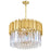 Deco 7 Light Down Chandelier With Medallion Gold Finish | 1112P24-7-169
