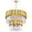 Deco 12 Light Down Chandelier With Medallion Gold Finish | 1112P32-12-169