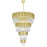 CWI Lighting Deco 34 Light Down Chandelier With Medallion Gold Finish