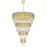 Deco 34 Light Down Chandelier With Medallion Gold Finish | 1112P40-34-169