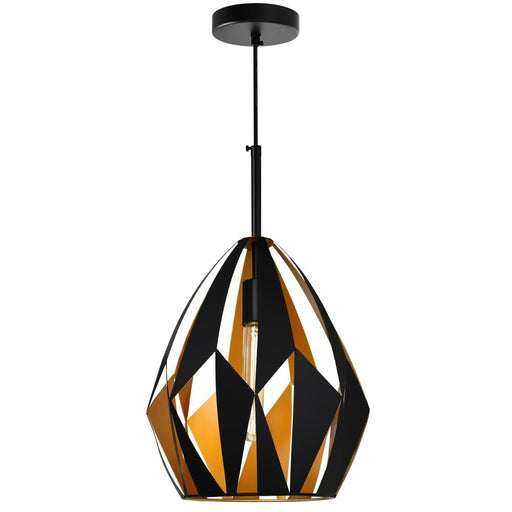 CWI Lighting Oxide 1 Light Down Pendant With Black+Copper Finish