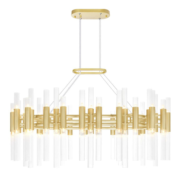 CWI Lighting Orgue 72 Light Chandelier With Satin Gold Finish