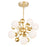CWI Lighting Element 8 Light Chandelier With Sun Gold Finish