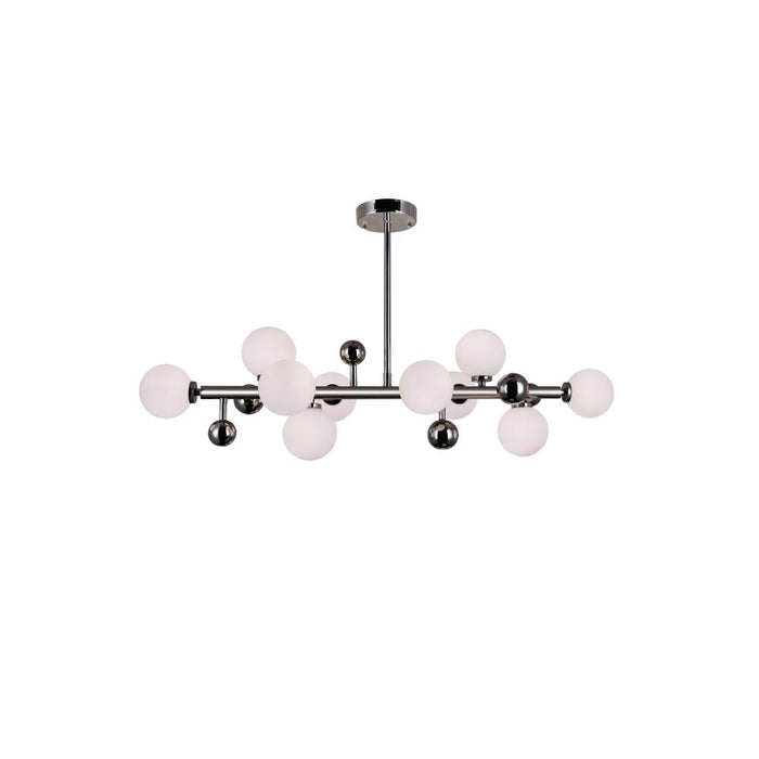 CWI Lighting Element 10 Light Chandelier With Polished Nickel Finish