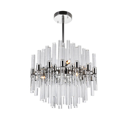 CWI Lighting Miroir 8 Light Chandelier With Polished Nickel Finish
