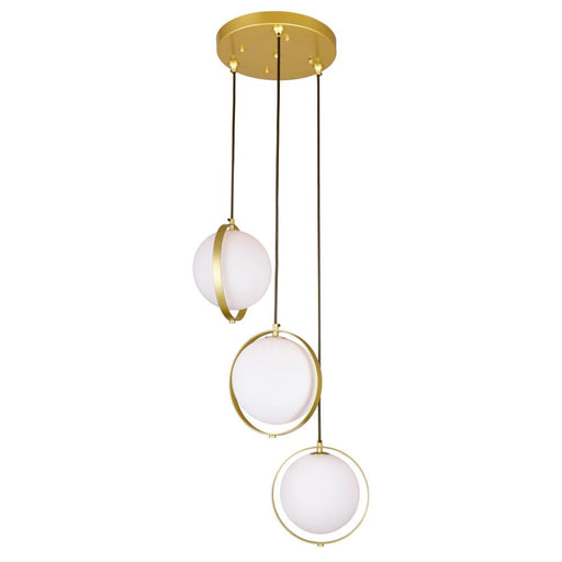 Da Vinci 3 Light Multi Light Pendant With Brass Finish | 1153P16-3-169