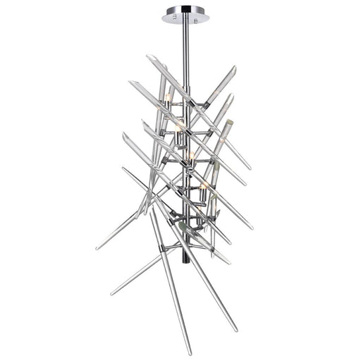 CWI Lighting Icicle 5 Light Mini Chandelier With Chrome Finish