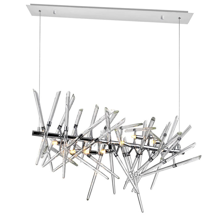 CWI Lighting Icicle 9 Light Chandelier With Chrome Finish