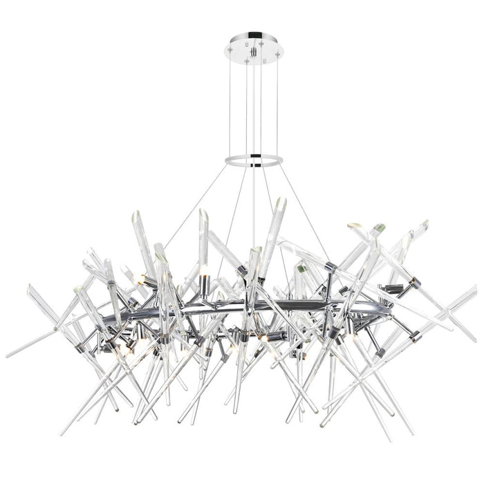 CWI Lighting Icicle 12 Light Chandelier With Chrome Finish