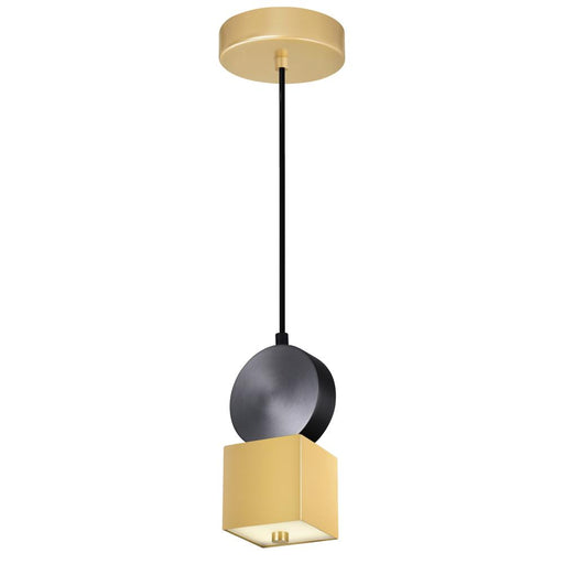 CWI Lighting Saleen LED Mini Pendant With Sun Gold & Black Finish