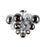 Pallocino 10 Light Flush Mount With Chrome Finish | 1205C25-10-601