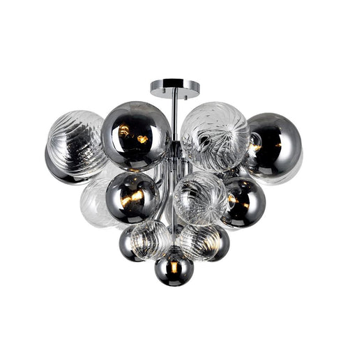 Pallocino 10 Light Flush Mount With Chrome Finish | 1205C25-10-601