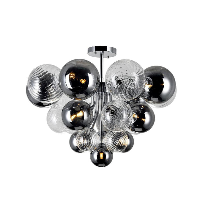 Pallocino 10 Light Flush Mount With Chrome Finish | 1205C25-10-601