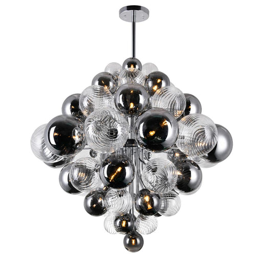 CWI Lighting Pallocino 27 Light Chandelier With Chrome Finish