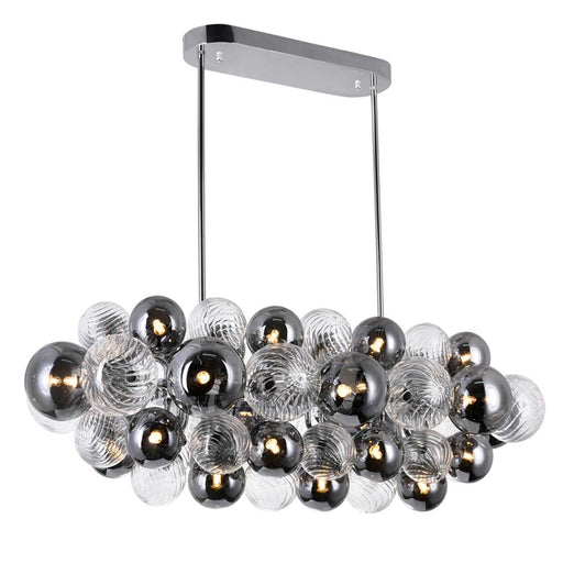 CWI Lighting Pallocino 27 Light Island/Pool Table Chandelier With Chrome Finish