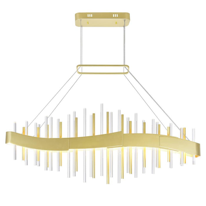 Millipede 40 In Led Satin Gold Chandelier | 1245P40-602
