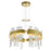 Guadiana 24 In Led Satin Gold Chandelier | 1246P24-602-A