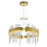 CWI Lighting Guadiana 24 in LED Satin Gold Chandelier