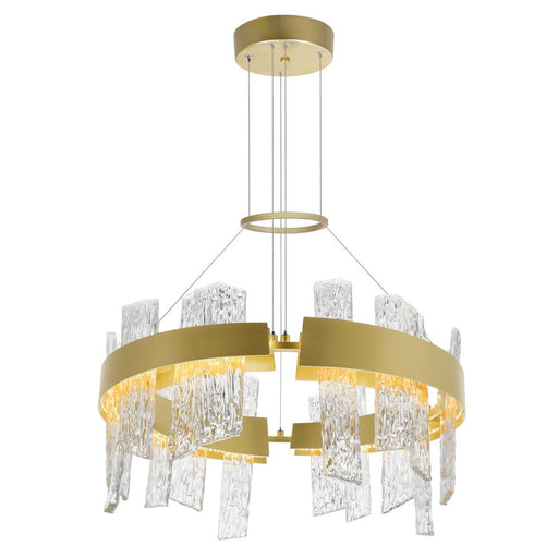 CWI Lighting Guadiana 24 in LED Satin Gold Chandelier