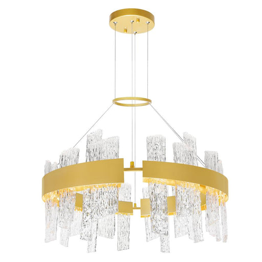 CWI Lighting Guadiana 32 in LED Satin Gold Chandelier