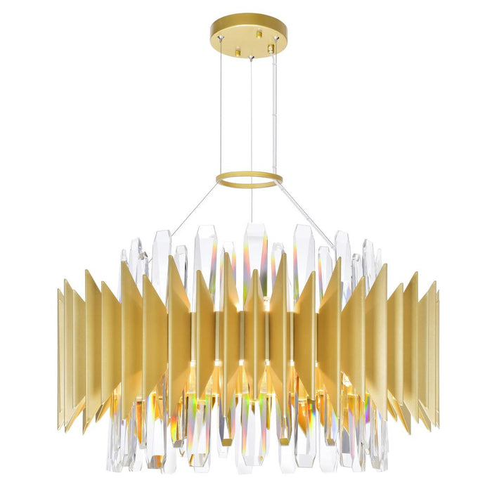 Cityscape 12 Light Chandelier With Satin Gold Finish | 1247P20-12-602